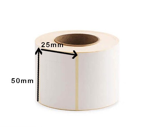 برچسب کاغذی تک ردیف ۵۰ × ۲۵