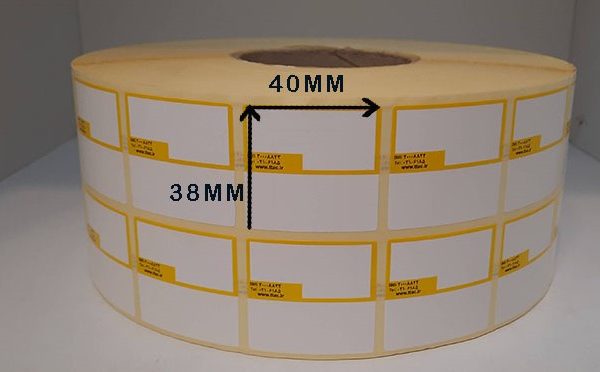 برچسب کاغذی زرد سایز ۳۸×۴۰