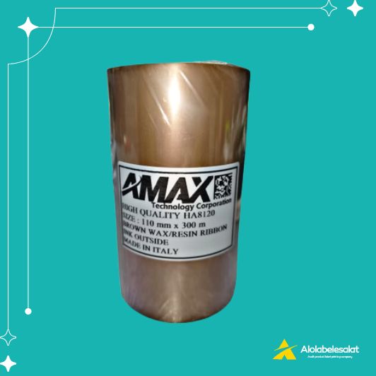 تصویر محصول ریبون وکس رزین قهوه ای ۱۱۰ میلیمتر در ۳۰۰ متر | الولیبل اصالت