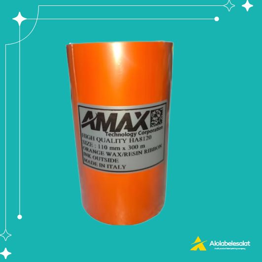 تصویر محصول ریبون وکس نارنجی ۱۱۰ میلیمتر در ۳۰۰ متر | الو لیبل اصالت